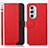 Custodia Portafoglio In Pelle Cover con Supporto A09D per Motorola Moto Edge X30 5G Rosso