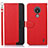 Custodia Portafoglio In Pelle Cover con Supporto A09D per Nokia C21 Rosso