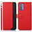 Custodia Portafoglio In Pelle Cover con Supporto A09D per Nokia G310 5G Rosso