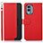 Custodia Portafoglio In Pelle Cover con Supporto A09D per Nokia X30 5G Rosso