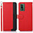 Custodia Portafoglio In Pelle Cover con Supporto A09D per Nokia XR21 Rosso