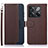 Custodia Portafoglio In Pelle Cover con Supporto A09D per OnePlus 10T 5G Marrone