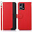 Custodia Portafoglio In Pelle Cover con Supporto A09D per Oppo F21 Pro 4G Rosso