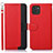 Custodia Portafoglio In Pelle Cover con Supporto A09D per Samsung Galaxy A03 Rosso