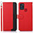 Custodia Portafoglio In Pelle Cover con Supporto A09D per Samsung Galaxy A21s Rosso