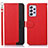 Custodia Portafoglio In Pelle Cover con Supporto A09D per Samsung Galaxy A73 5G Rosso