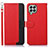 Custodia Portafoglio In Pelle Cover con Supporto A09D per Samsung Galaxy M33 5G Rosso