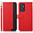 Custodia Portafoglio In Pelle Cover con Supporto A09D per Samsung Galaxy M34 5G Rosso