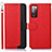 Custodia Portafoglio In Pelle Cover con Supporto A09D per Samsung Galaxy S20 FE 4G Rosso