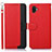 Custodia Portafoglio In Pelle Cover con Supporto A09D per Samsung Galaxy Xcover Pro 2 5G Rosso