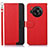 Custodia Portafoglio In Pelle Cover con Supporto A09D per Sharp Aquos R7s Rosso