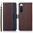 Custodia Portafoglio In Pelle Cover con Supporto A09D per Sony Xperia 10 IV SO-52C Marrone