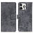 Custodia Portafoglio In Pelle Cover con Supporto A10 per Apple iPhone 13 Pro Grigio