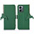 Custodia Portafoglio In Pelle Cover con Supporto A10D per Motorola Moto G14 Verde