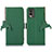 Custodia Portafoglio In Pelle Cover con Supporto A10D per Nokia C210 Verde