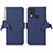 Custodia Portafoglio In Pelle Cover con Supporto A10D per Nokia C22 Blu