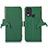 Custodia Portafoglio In Pelle Cover con Supporto A10D per Nokia C22 Verde