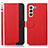Custodia Portafoglio In Pelle Cover con Supporto A10D per Samsung Galaxy S24 5G Rosso