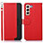 Custodia Portafoglio In Pelle Cover con Supporto A10D per Samsung Galaxy S24 Plus 5G Rosso