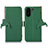 Custodia Portafoglio In Pelle Cover con Supporto A10D per Xiaomi Poco C65 Verde