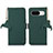 Custodia Portafoglio In Pelle Cover con Supporto A11D per Google Pixel 8a 5G Verde