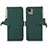 Custodia Portafoglio In Pelle Cover con Supporto A11D per Nokia C110 Verde