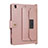 Custodia Portafoglio In Pelle Cover con Supporto AD1 per Apple iPad Air 2 Oro Rosa