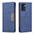 Custodia Portafoglio In Pelle Cover con Supporto B01F per OnePlus Nord CE 2 5G Blu