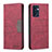 Custodia Portafoglio In Pelle Cover con Supporto B01F per OnePlus Nord CE 2 5G Rosso