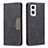 Custodia Portafoglio In Pelle Cover con Supporto B01F per OnePlus Nord N20 5G Nero