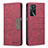 Custodia Portafoglio In Pelle Cover con Supporto B01F per Oppo A16s Rosso