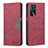 Custodia Portafoglio In Pelle Cover con Supporto B01F per Oppo A54s Rosso