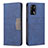 Custodia Portafoglio In Pelle Cover con Supporto B01F per Oppo A74 4G Blu