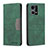 Custodia Portafoglio In Pelle Cover con Supporto B01F per Oppo Reno7 4G Verde