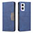 Custodia Portafoglio In Pelle Cover con Supporto B01F per Oppo Reno7 Z 5G Blu