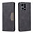 Custodia Portafoglio In Pelle Cover con Supporto B01F per Oppo Reno8 4G Nero