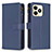 Custodia Portafoglio In Pelle Cover con Supporto B01F per Realme C51 Blu