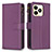 Custodia Portafoglio In Pelle Cover con Supporto B01F per Realme C51 Viola