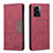 Custodia Portafoglio In Pelle Cover con Supporto B01F per Realme V23 5G Rosso