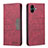 Custodia Portafoglio In Pelle Cover con Supporto B01F per Samsung Galaxy A04 4G Rosso