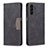 Custodia Portafoglio In Pelle Cover con Supporto B01F per Samsung Galaxy A04s Nero