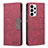 Custodia Portafoglio In Pelle Cover con Supporto B01F per Samsung Galaxy A23 4G Rosso