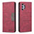 Custodia Portafoglio In Pelle Cover con Supporto B01F per Samsung Galaxy A32 4G Rosso