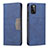 Custodia Portafoglio In Pelle Cover con Supporto B01F per Samsung Galaxy A41 Blu