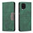 Custodia Portafoglio In Pelle Cover con Supporto B01F per Samsung Galaxy M12 Verde