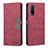 Custodia Portafoglio In Pelle Cover con Supporto B01F per Vivo Y12s Rosso