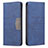 Custodia Portafoglio In Pelle Cover con Supporto B01F per Xiaomi Poco F3 5G Blu