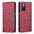 Custodia Portafoglio In Pelle Cover con Supporto B01F per Xiaomi Redmi 10 (2022) Rosso