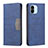 Custodia Portafoglio In Pelle Cover con Supporto B01F per Xiaomi Redmi A1 Blu