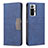 Custodia Portafoglio In Pelle Cover con Supporto B01F per Xiaomi Redmi Note 10 Pro Max Blu